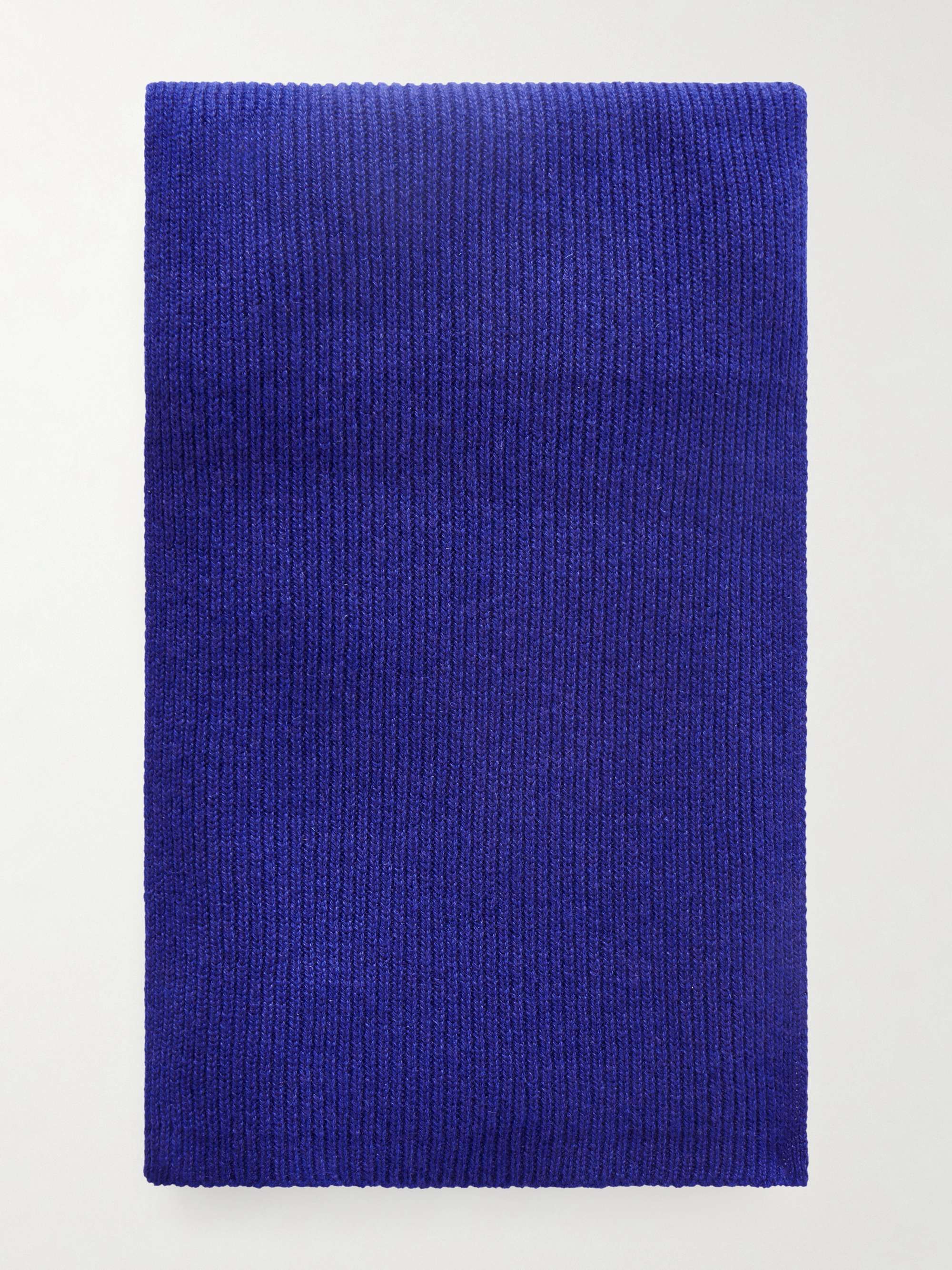 WILLIAM LOCKIE Ribbed Cashmere Scarf