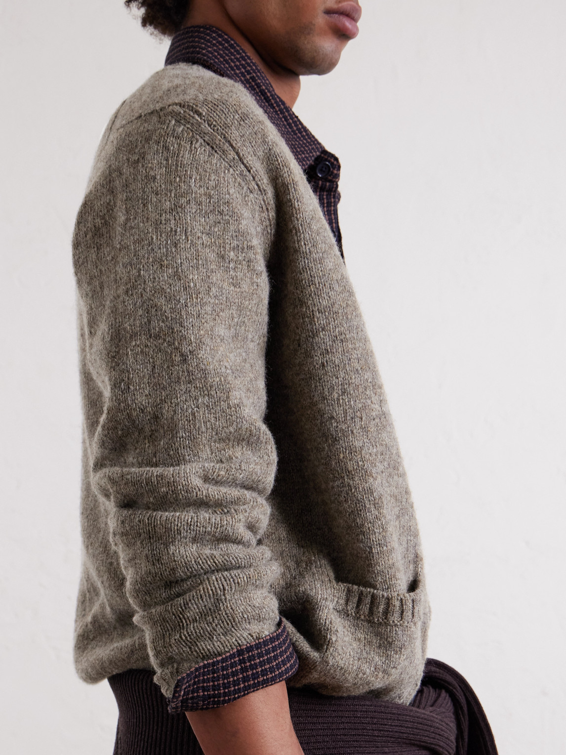  William Lockie - Virgin Wool Cardigan - Men - Neutrals - M 