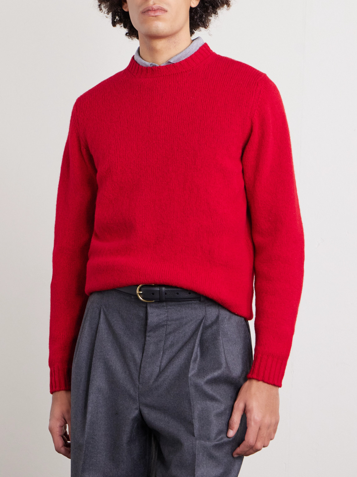  William Lockie - Virgin Wool Sweater - Men - Red - S 