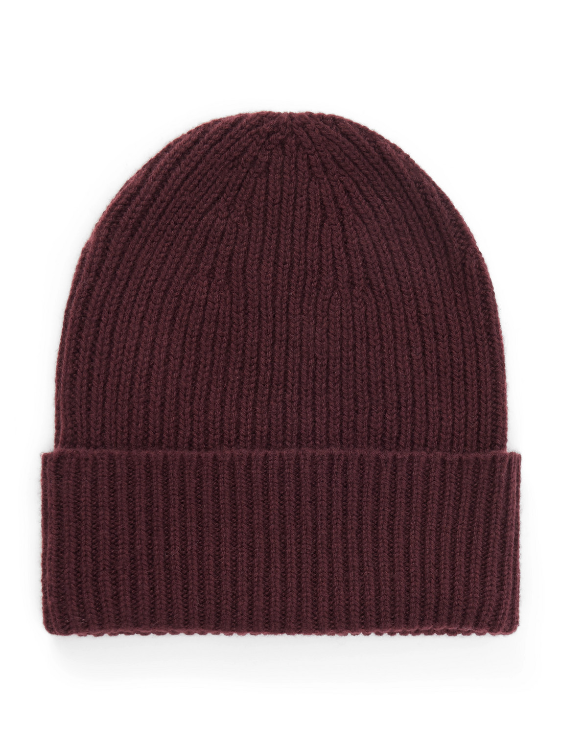 William Lockie Ribbed Cashmere Beanie In Burgundy
