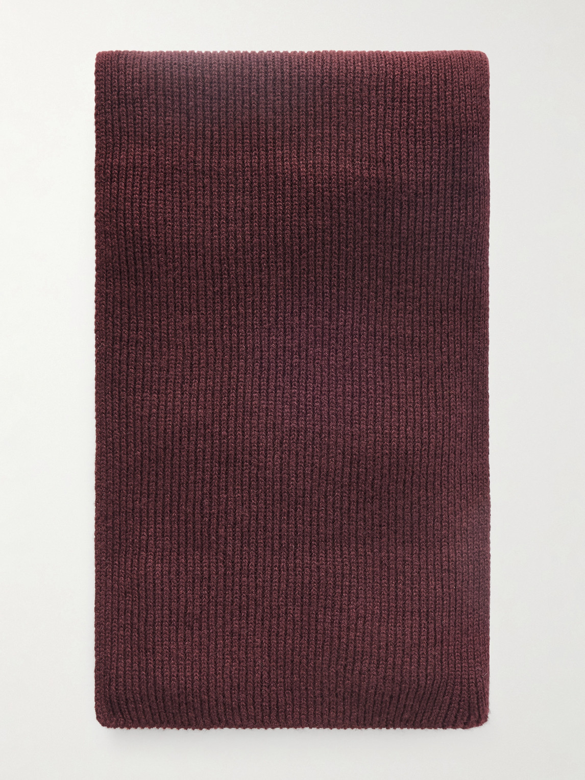 William Lockie Ribbed Cashmere Scarf In Burgundy