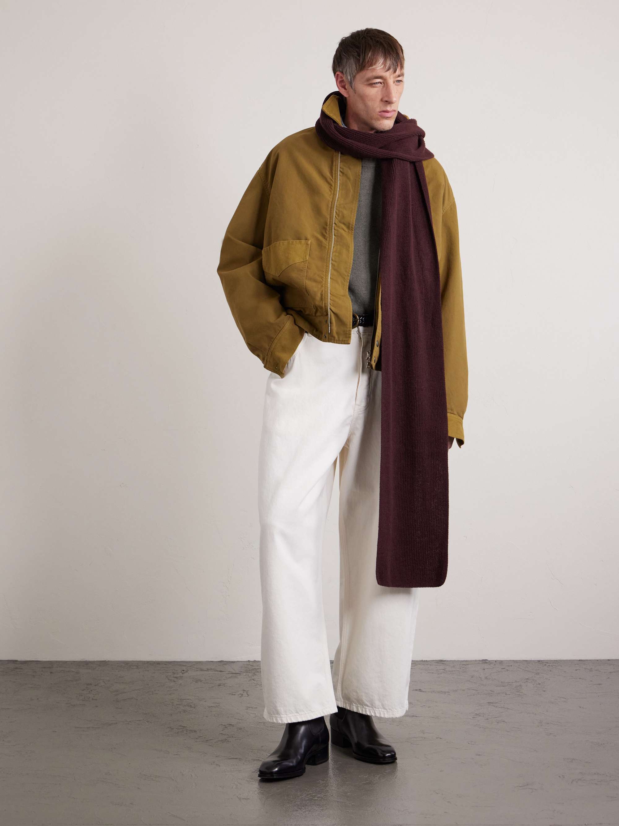 WILLIAM LOCKIE Ribbed Cashmere Scarf