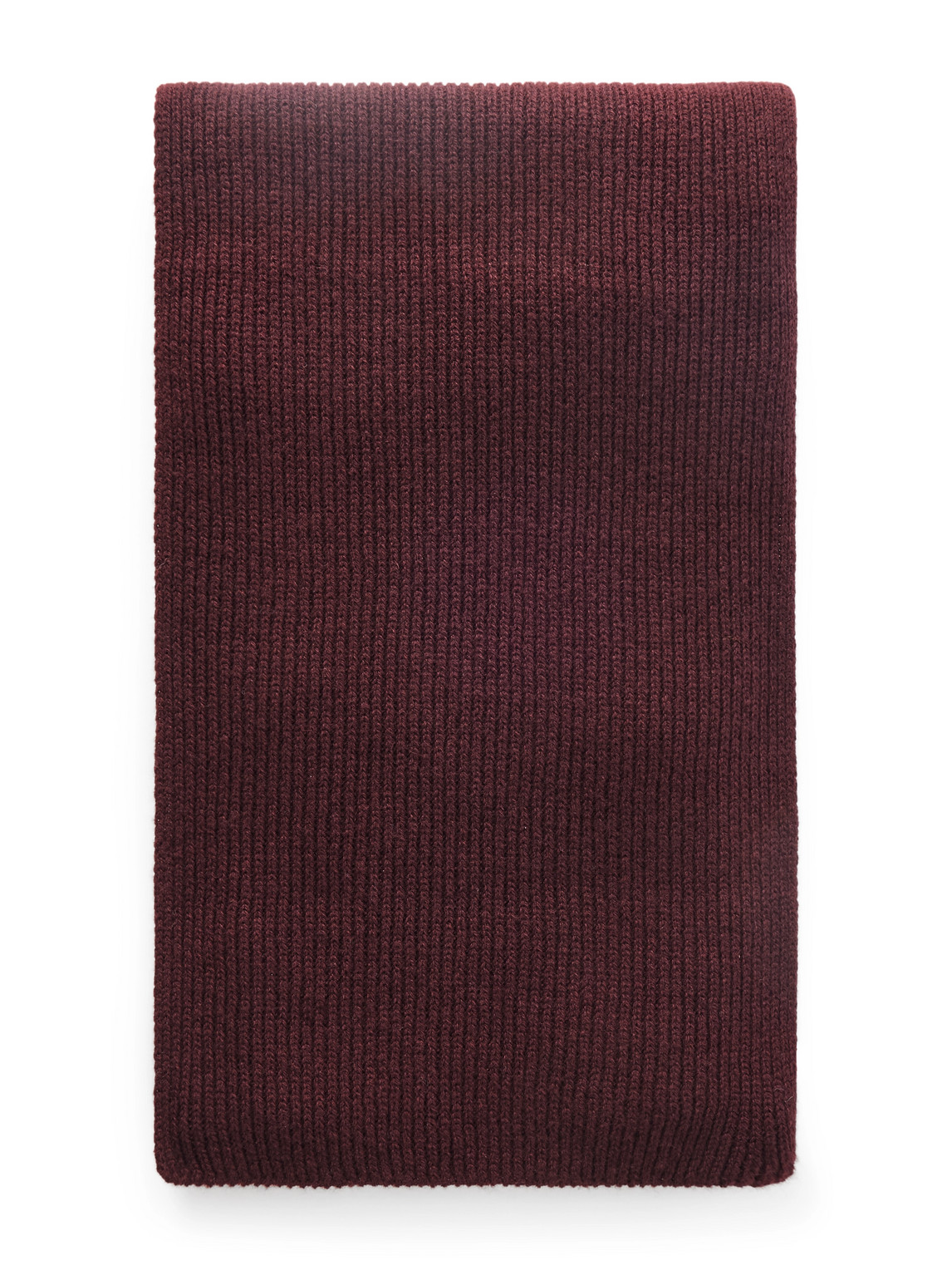William Lockie Ribbed Cashmere Scarf In Burgundy