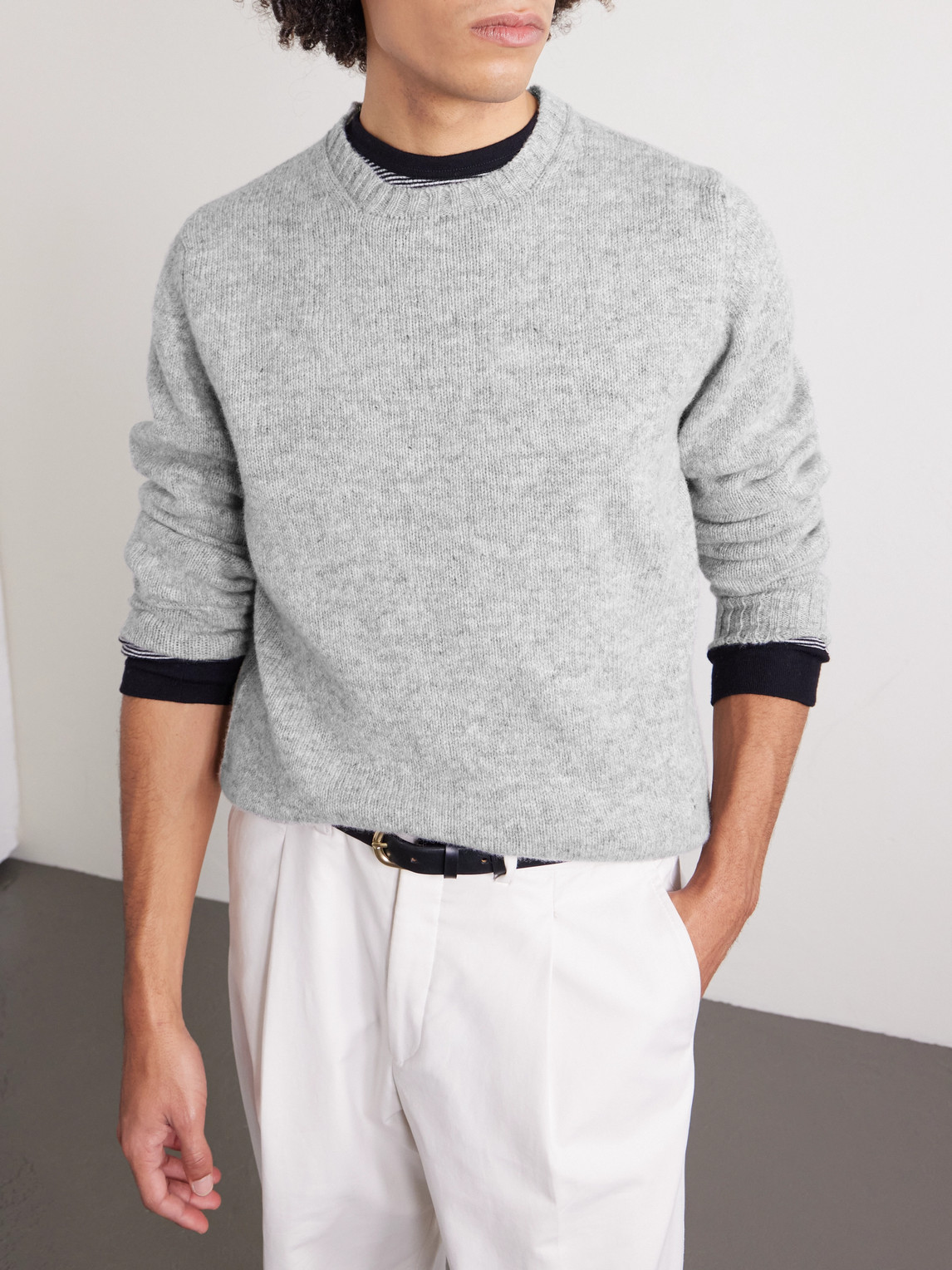  William Lockie - Virgin Wool Sweater - Men - Gray - S 