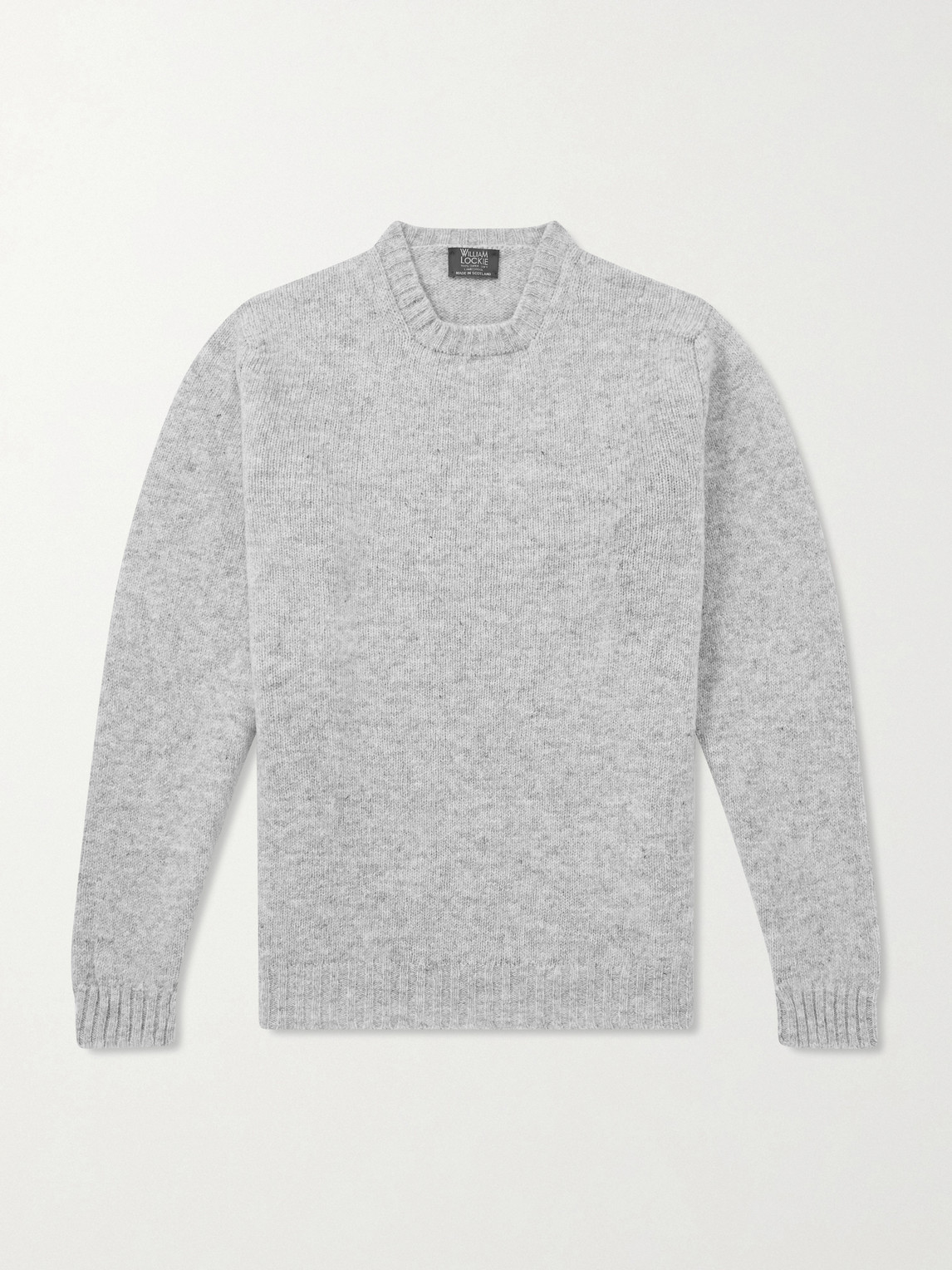 William Lockie Virgin Wool Sweater In Gray