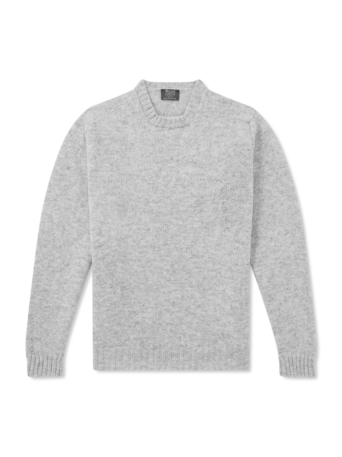 William Lockie Virgin Wool Sweater In Gray