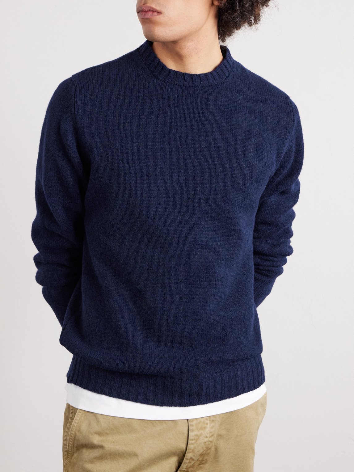  William Lockie - Virgin Wool Sweater - Men - Blue - S 