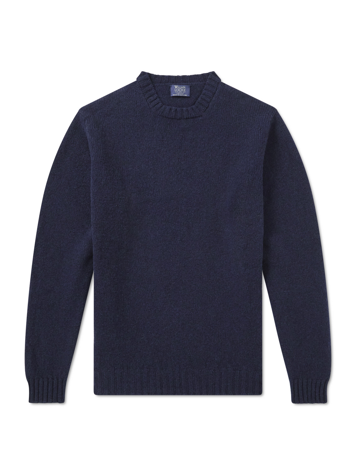 William Lockie Virgin Wool Sweater In Blue