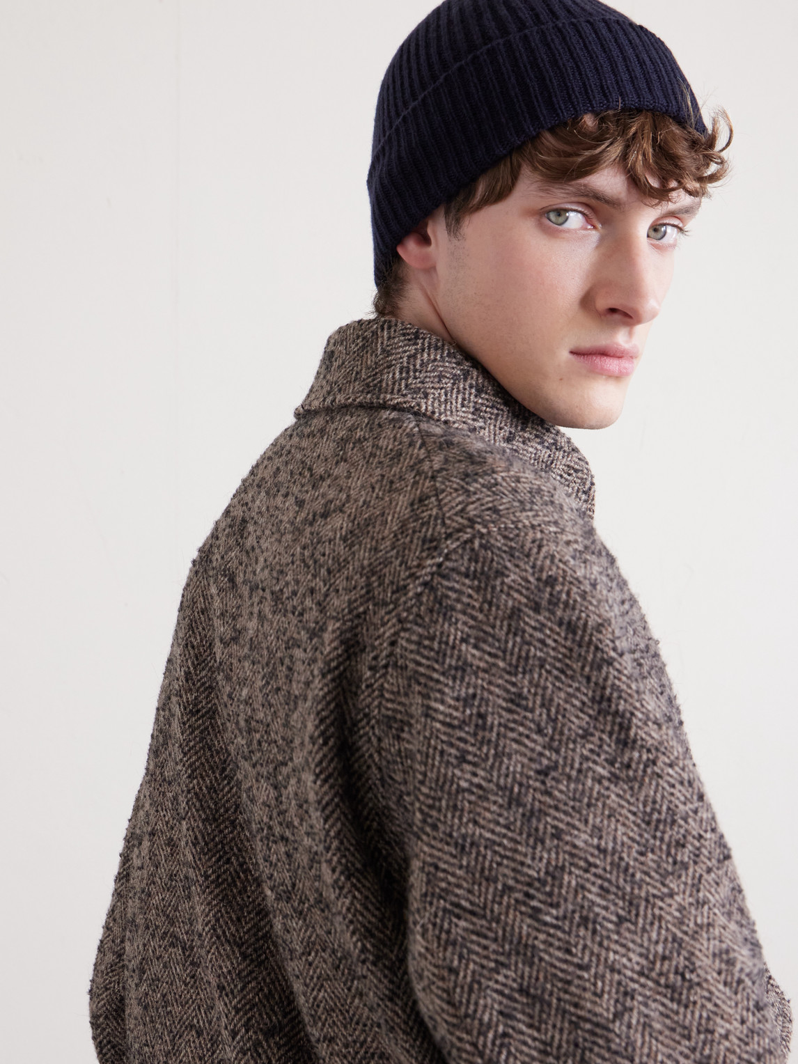 William Lockie Ribbed Cashmere Beanie In Blue