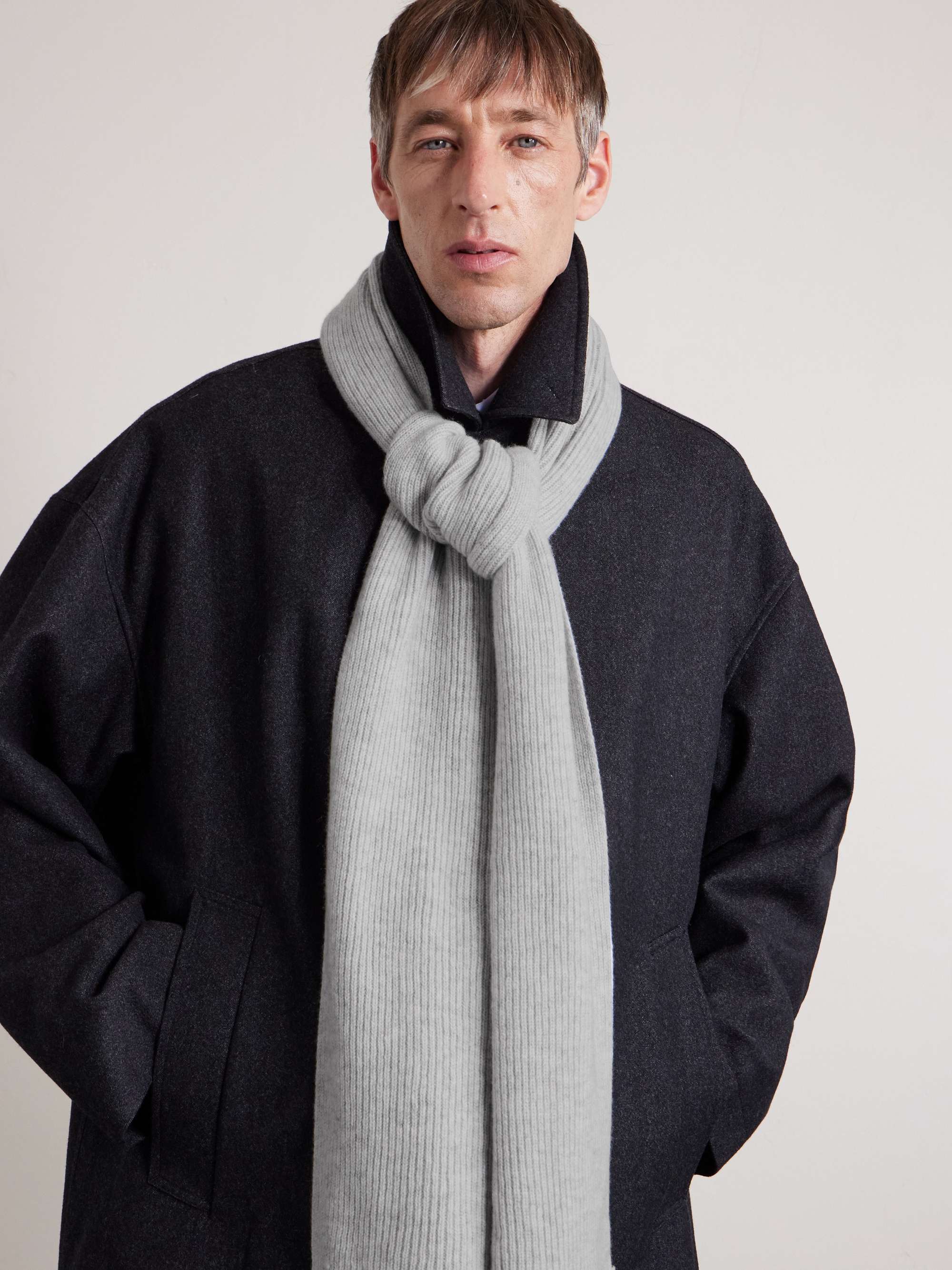 WILLIAM LOCKIE Ribbed Cashmere Scarf