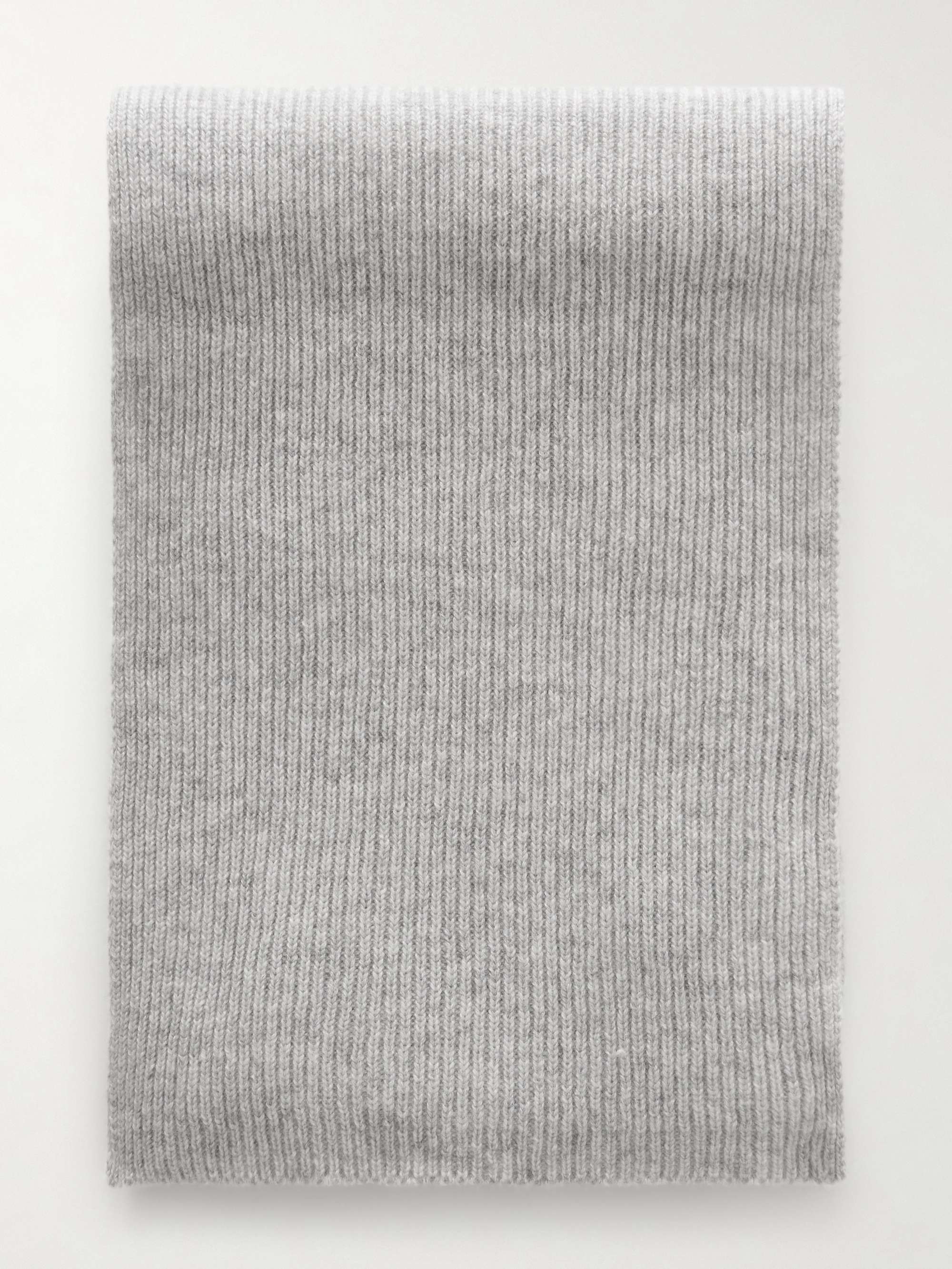 WILLIAM LOCKIE Ribbed Cashmere Scarf