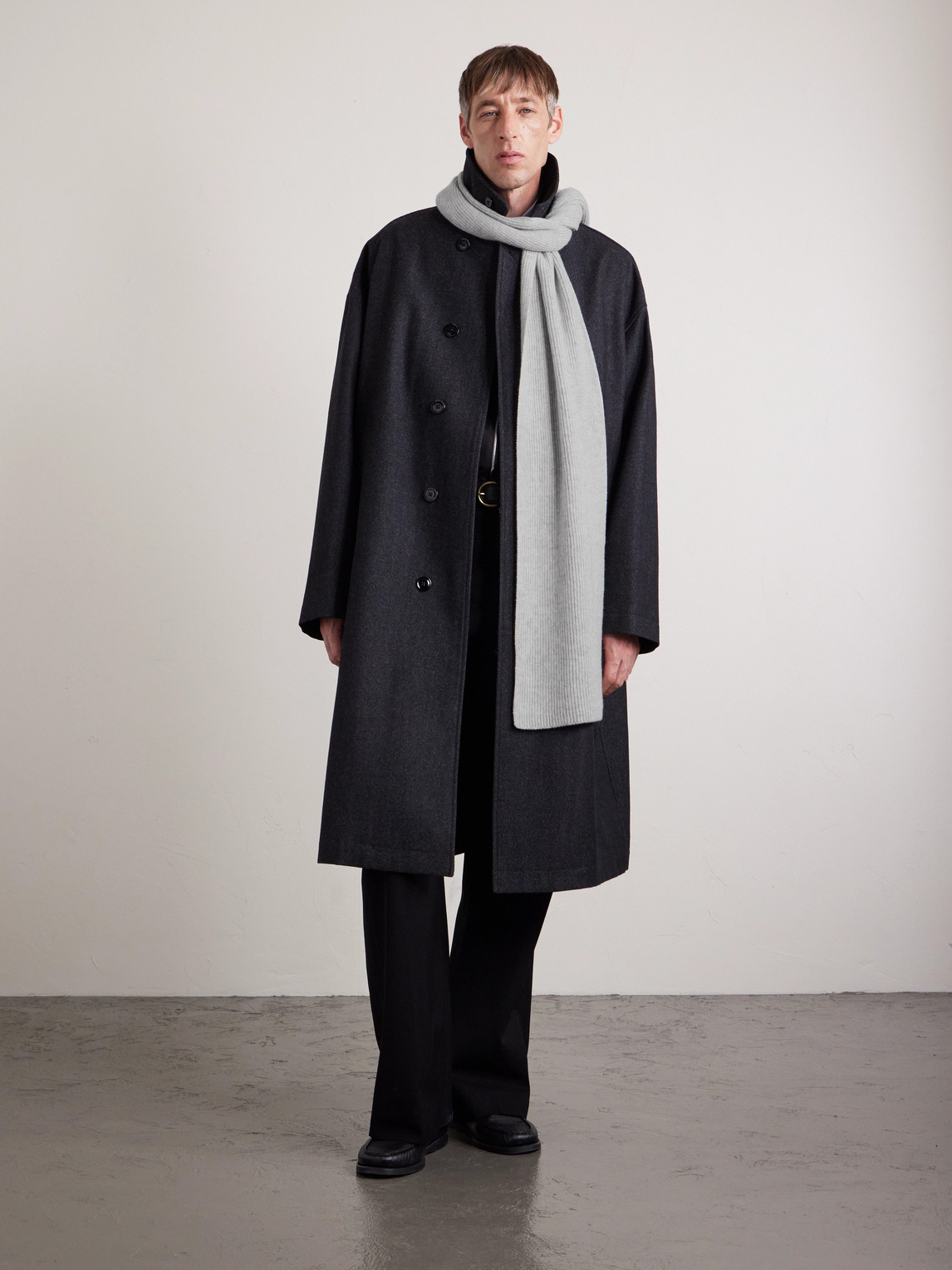 William Lockie Ribbed Cashmere Scarf In Gray