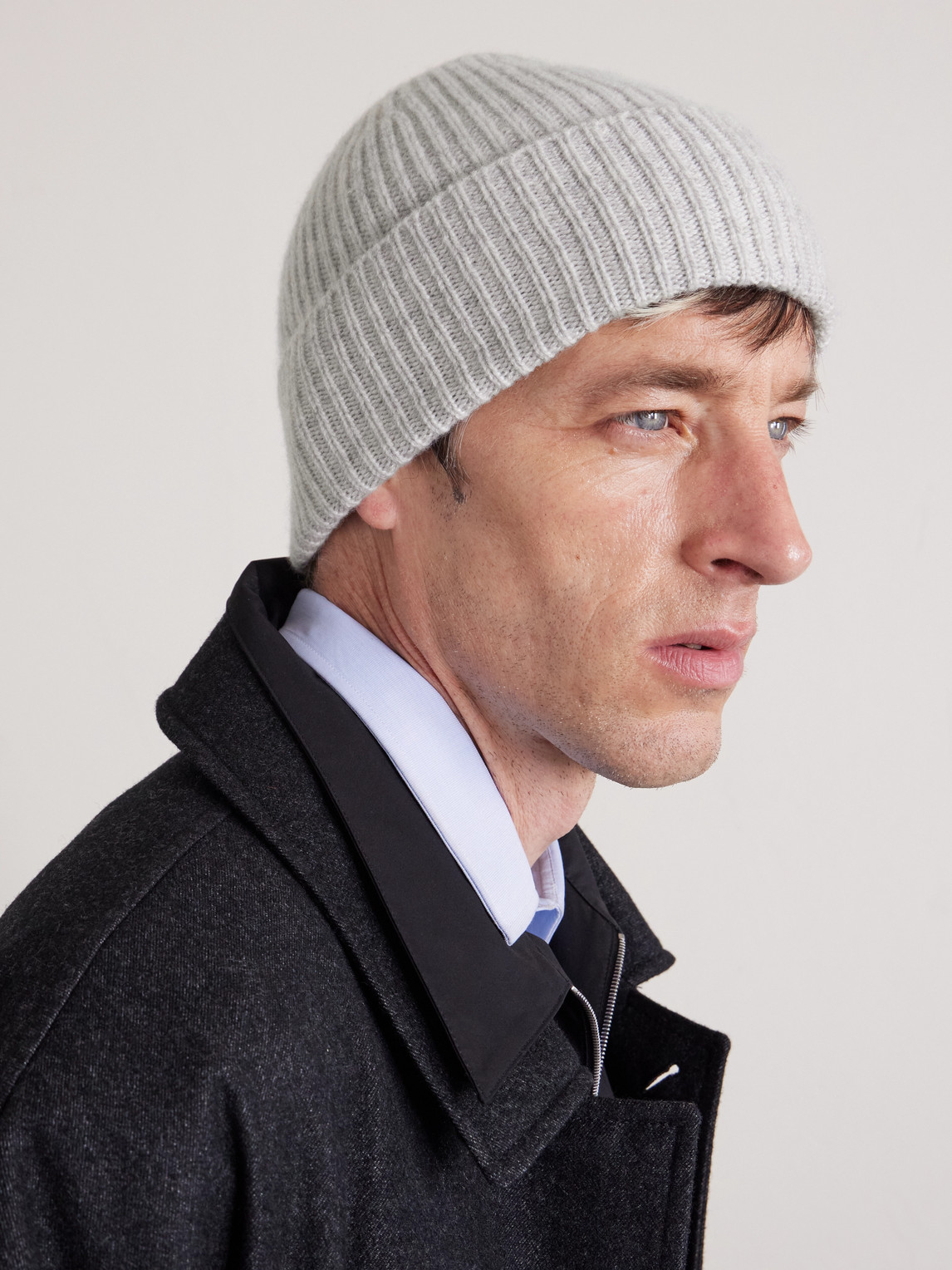  William Lockie - Ribbed Cashmere Beanie - Men - Gray 