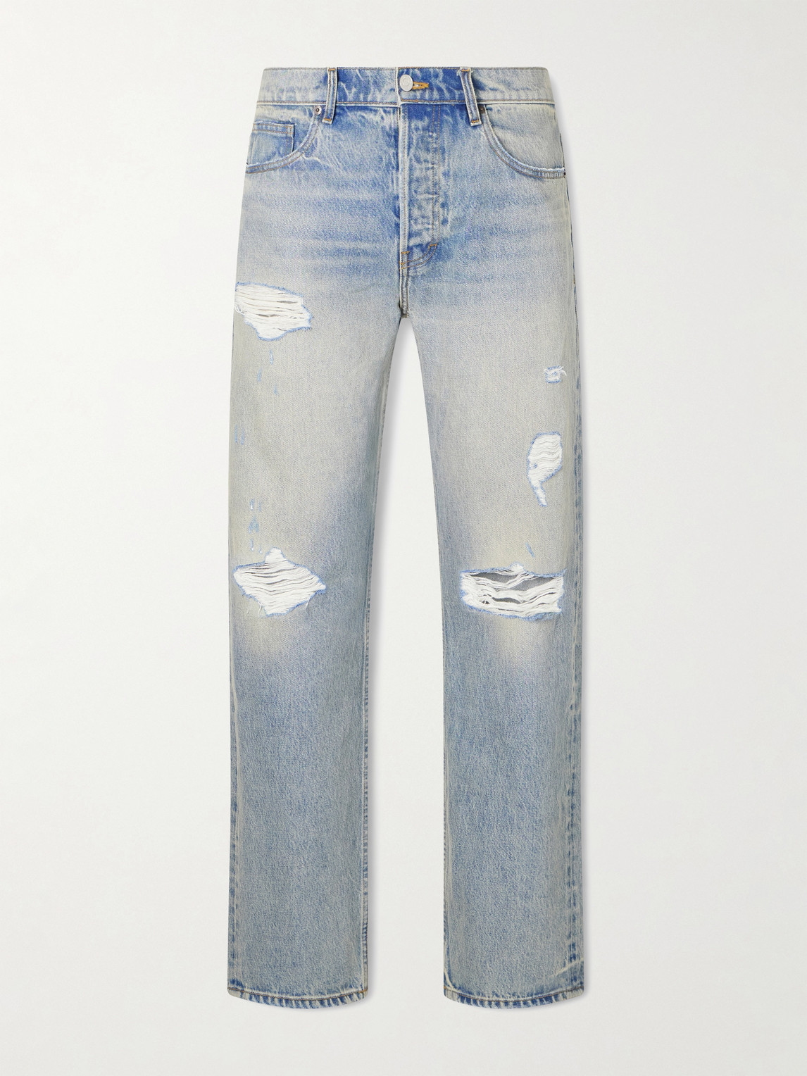 Frame Straight-Leg Distressed Jeans - Men