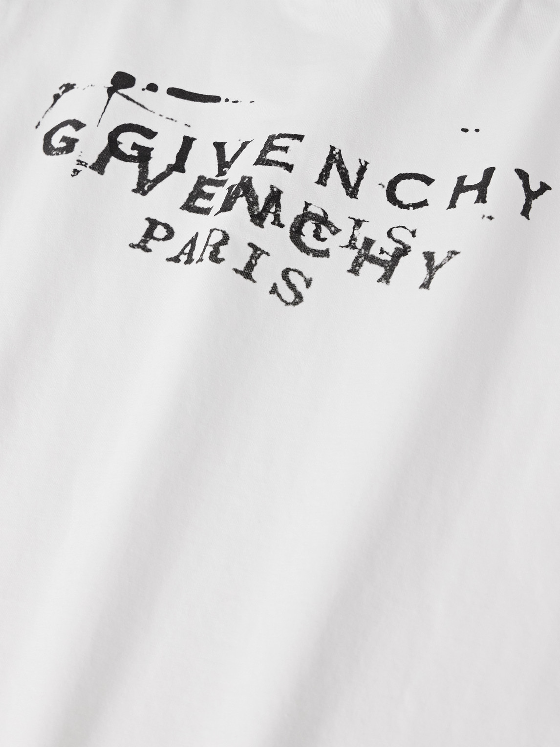 Givenchy Men White Crew Neck T-shirt With Logo On Front And Back In Cotton Man In Purple