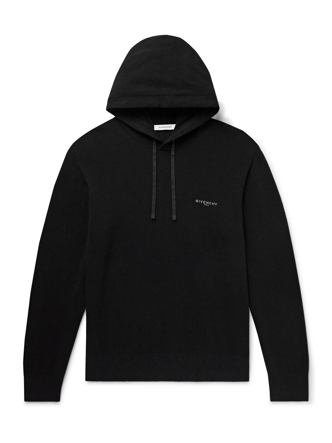Givenchy Couture Seam Fleece Hoodie With Paris Embroidery Clothing In Black