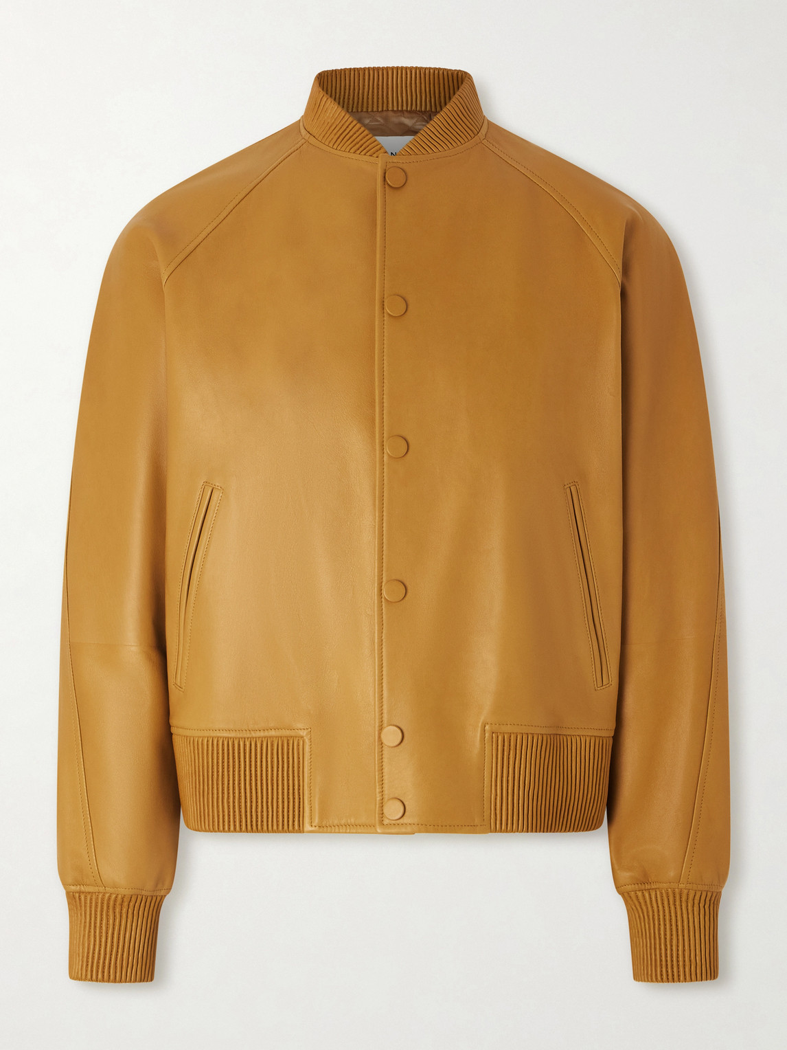 Givenchy Leather Blouson Jacket In Brown