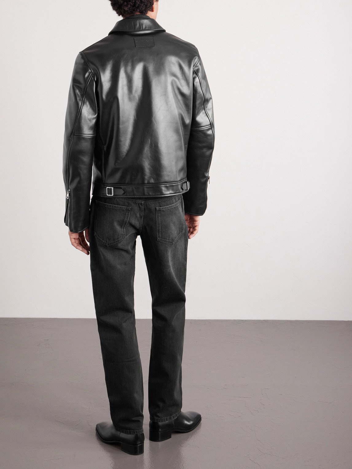 Givenchy Padded Leather Jacket In Black
