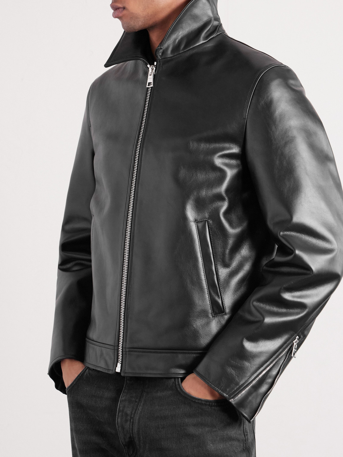 Givenchy Padded Leather Jacket In Black