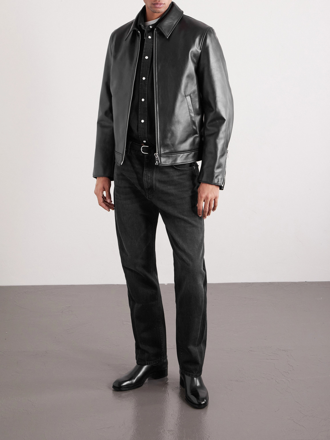 Givenchy Padded Leather Jacket In Black