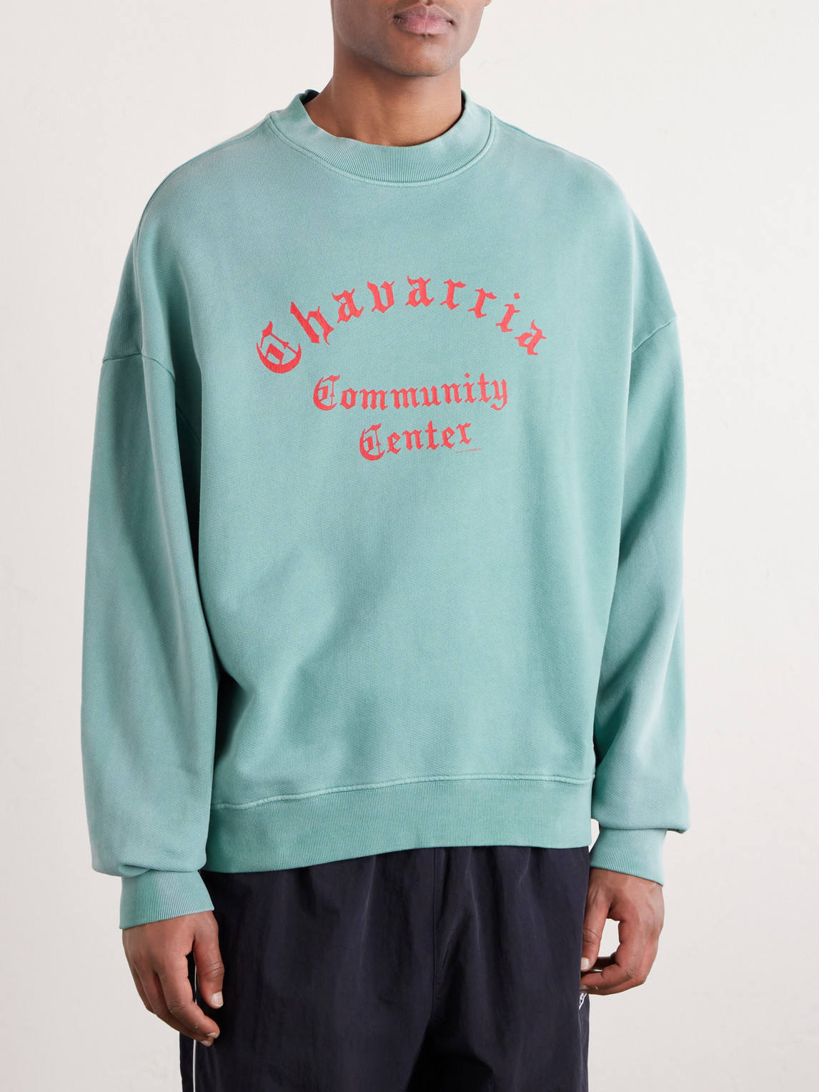  Willy Chavarria - Community Center Hooligan Cotton Sweatshirt - Men - Green - S 