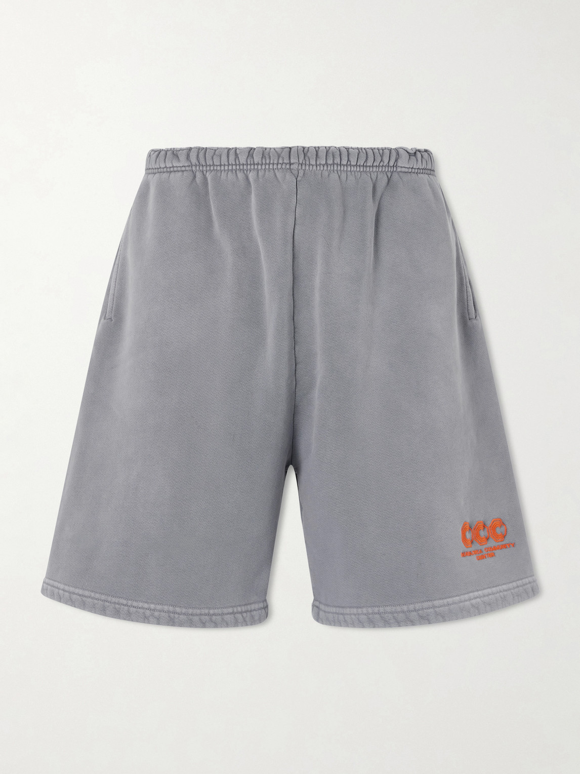 Willy Chavarria CCC Buffalo Straight-Leg Logo-Embroidered Cotton-Jersey Shorts - Men