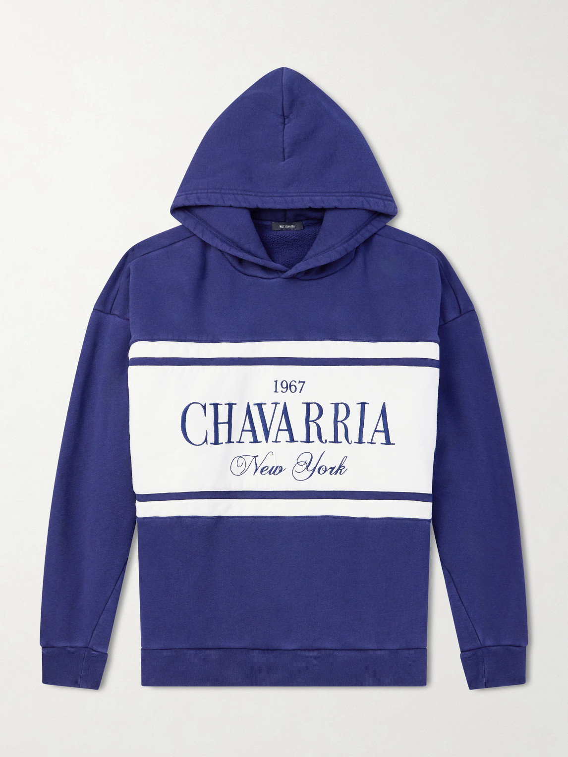 Willy Chavarria Gilroy Logo-Embroidered Cotton-Jersey Hoodie - Men
