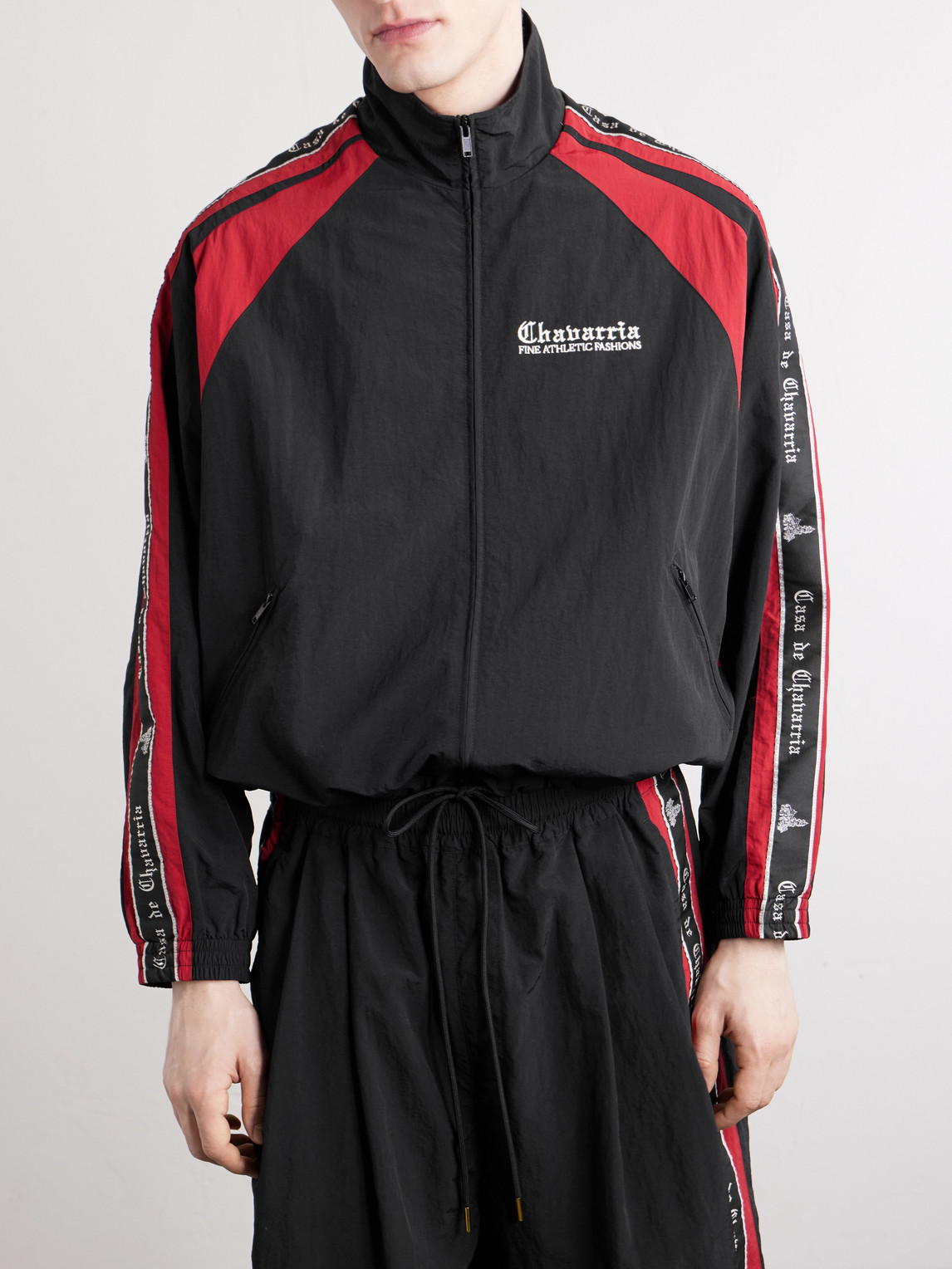  Willy Chavarria - Casa De Chavarria Logo-detailed Shell Jacket - Men - Black - S 