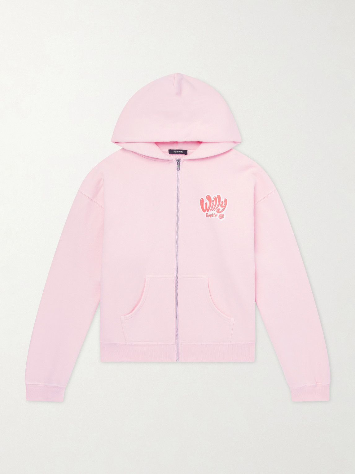 Willy Chavarria Willy Ropita Logo-Print Cotton-Jersey Zip-Up Hoodieen
