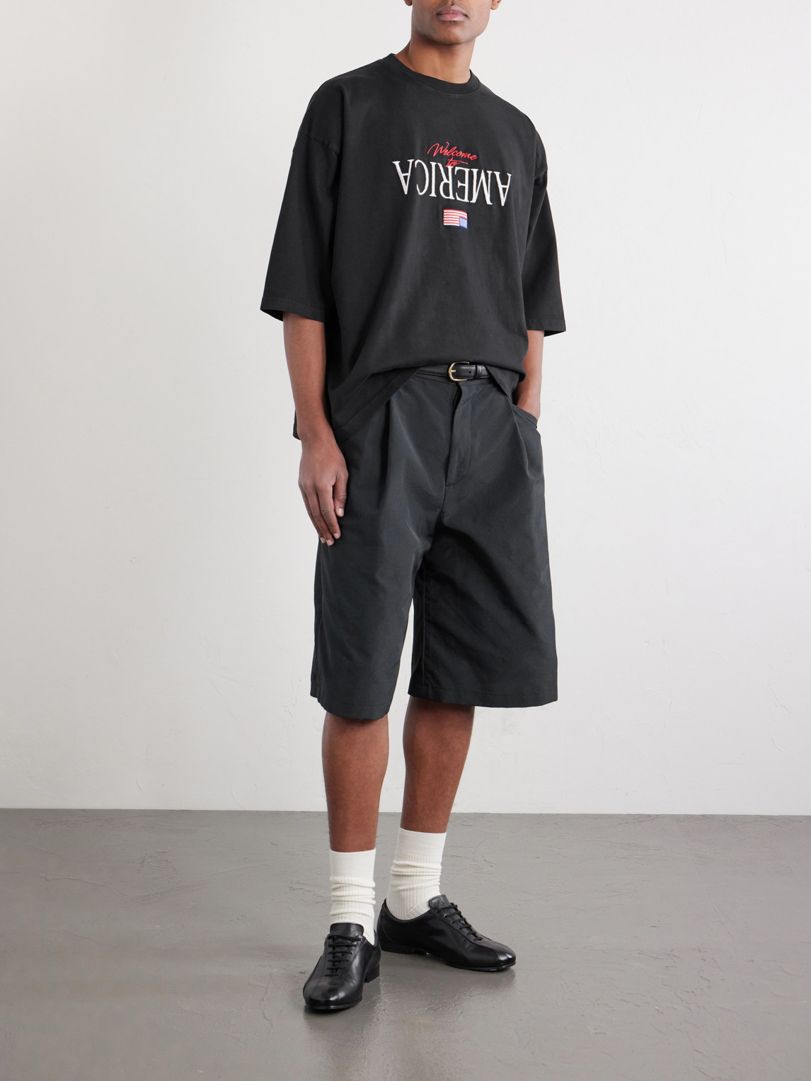 Welcome To America Logo-Embroidered Cotton-Jersey T-Shirt