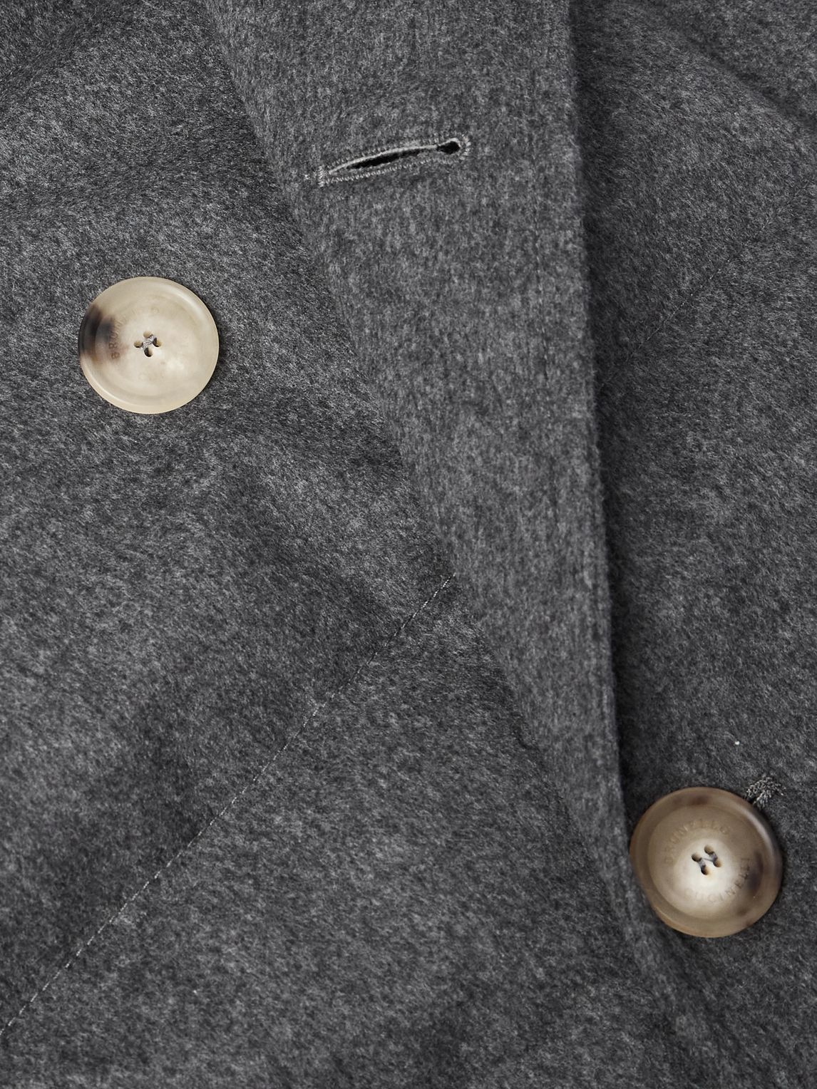 BRUNELLO CUCINELLI 더블브레스트 시어링 트리밍 퀼팅 울 다운 자켓