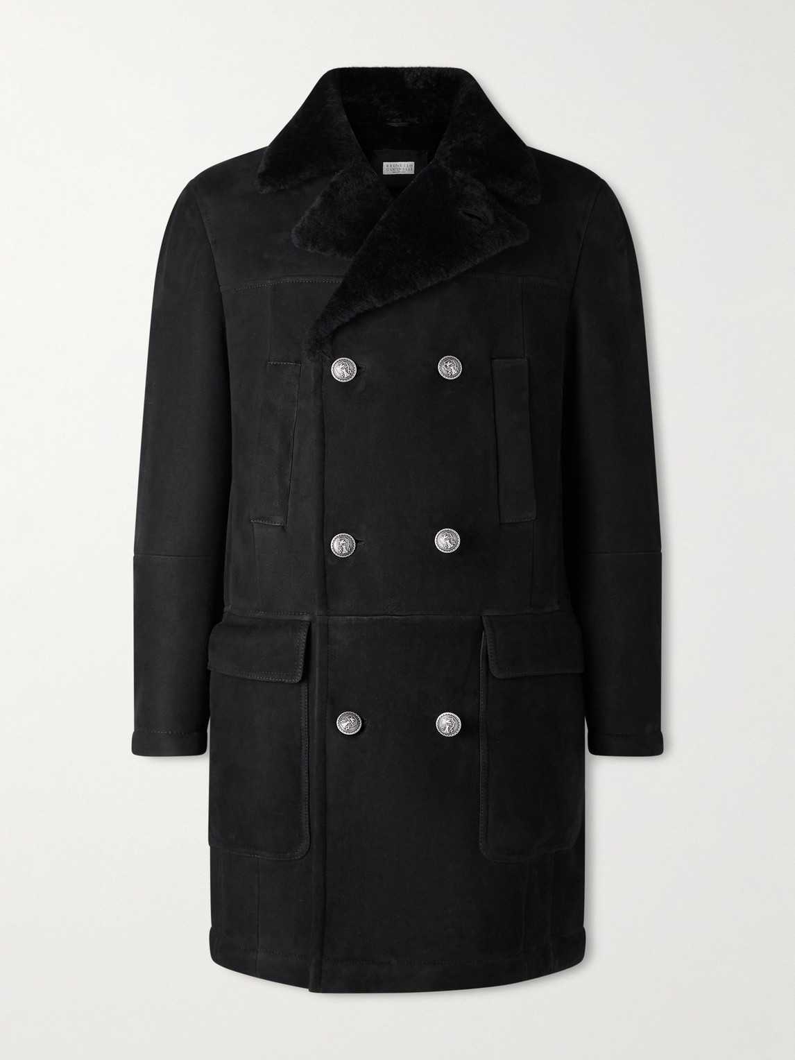 Double-Breasted hearling Coat - Men