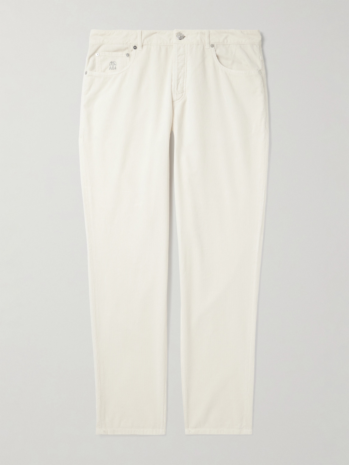 Brunello Cucinelli Slim-Fit Cotton-Corduroy Trousers - Men