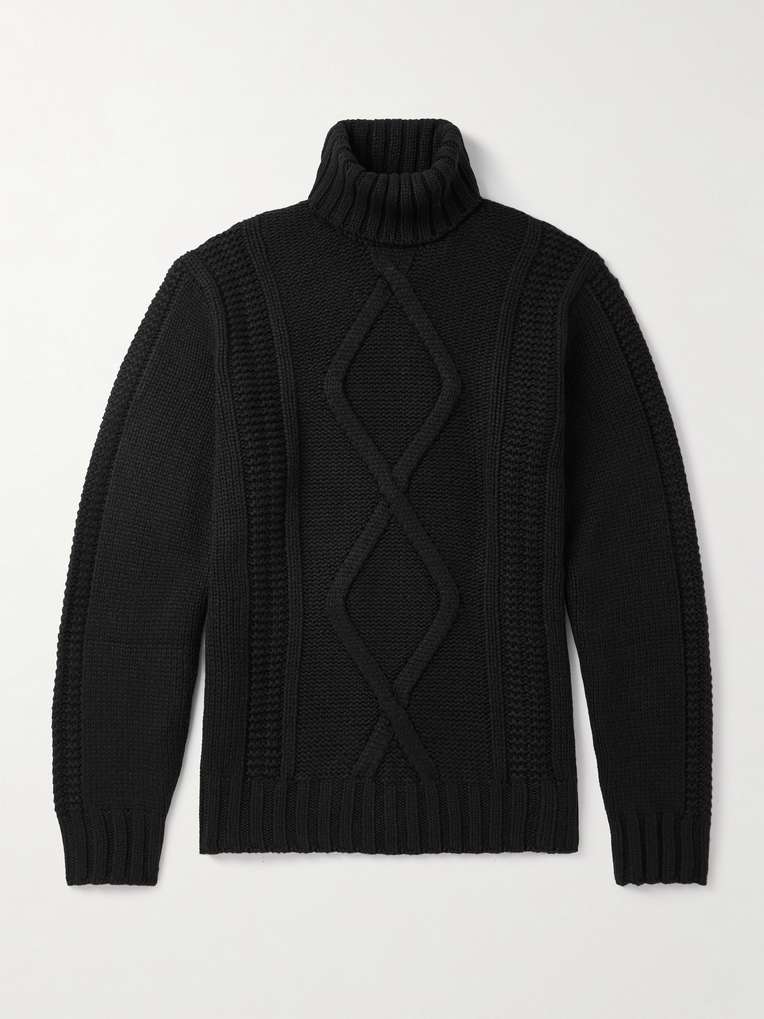 Brunello Cucinelli — Intarsia Cashmere Rollneck Sweater