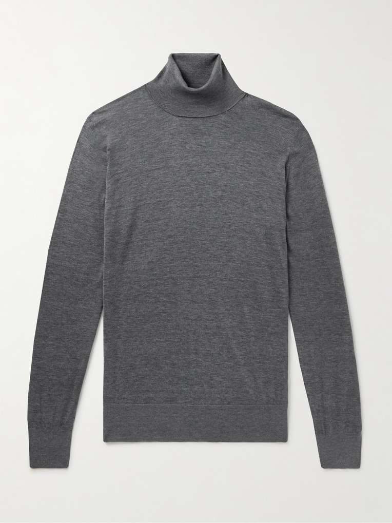 Brunello Cucinelli — Silk and Cotton-Blend Rollneck Sweater