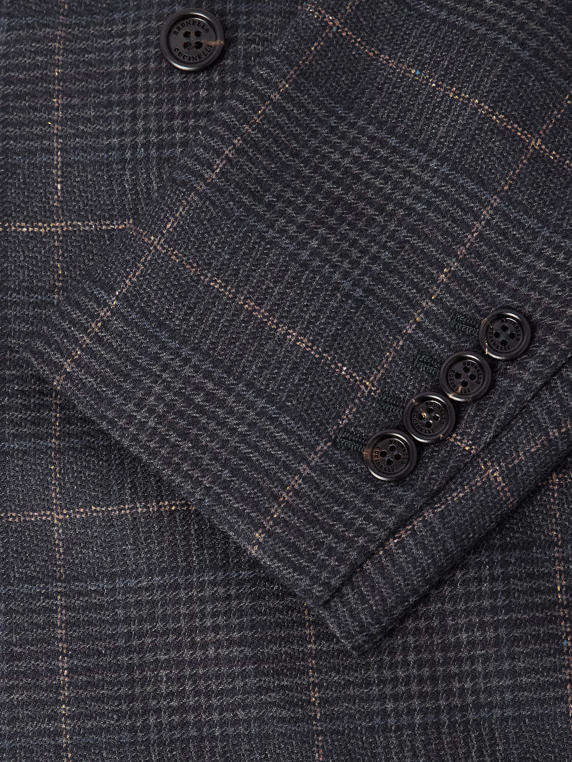  Brunello Cucinelli - Checked Double-breasted Cashmere And Virgin Wool-blend Suit Jacket - Men - Gray - It 46 