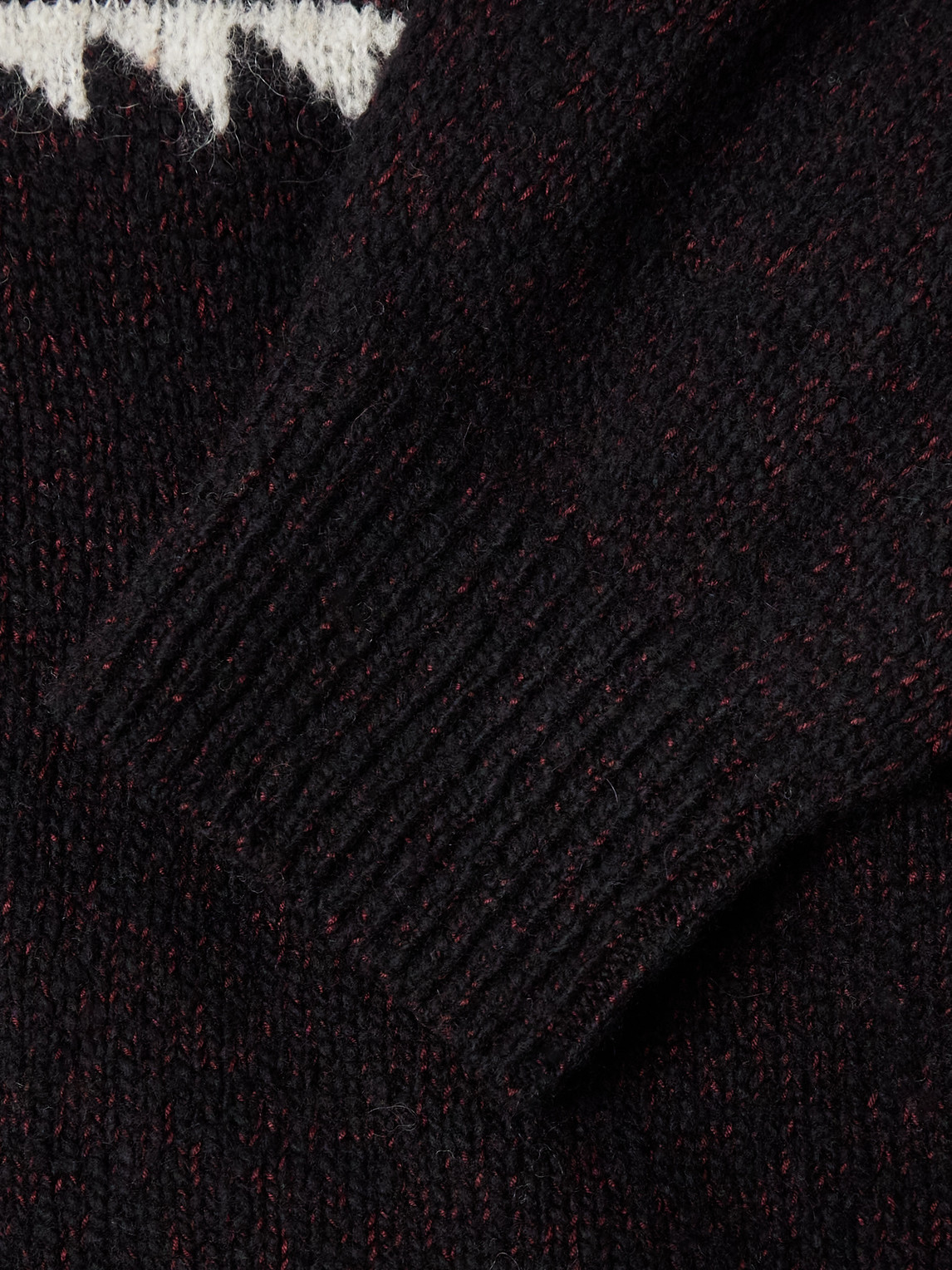 Brunello Cucinelli Jacquard Wool, Silk And Cashmere Cardigan In Black