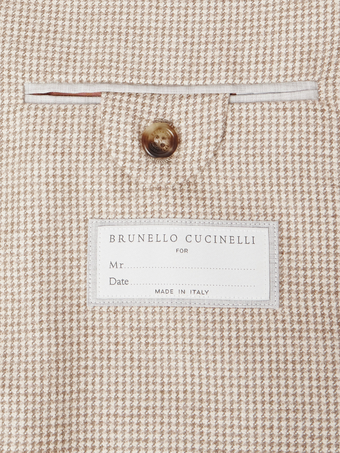 Brunello Cucinelli Double-breasted Puppytooth Cashmere And Silk-blend Suit Jacket In Neutral