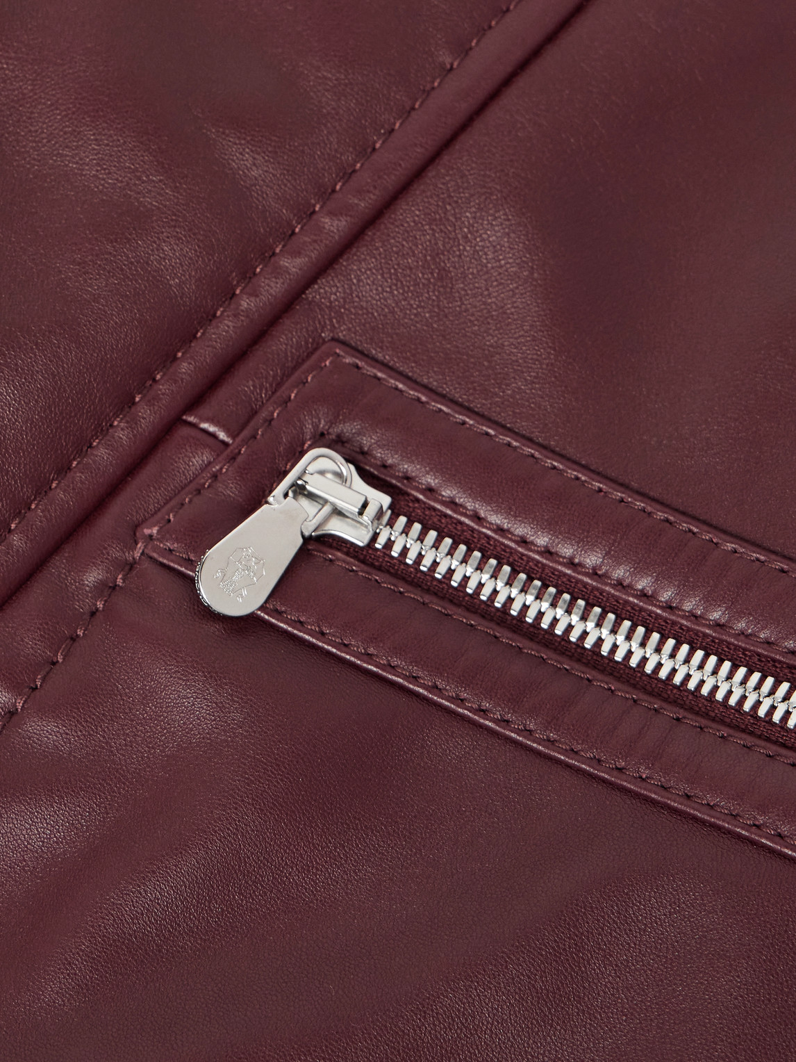 Brunello Cucinelli Padded Nubuck-trimmed Leather Field Jacket In Brown