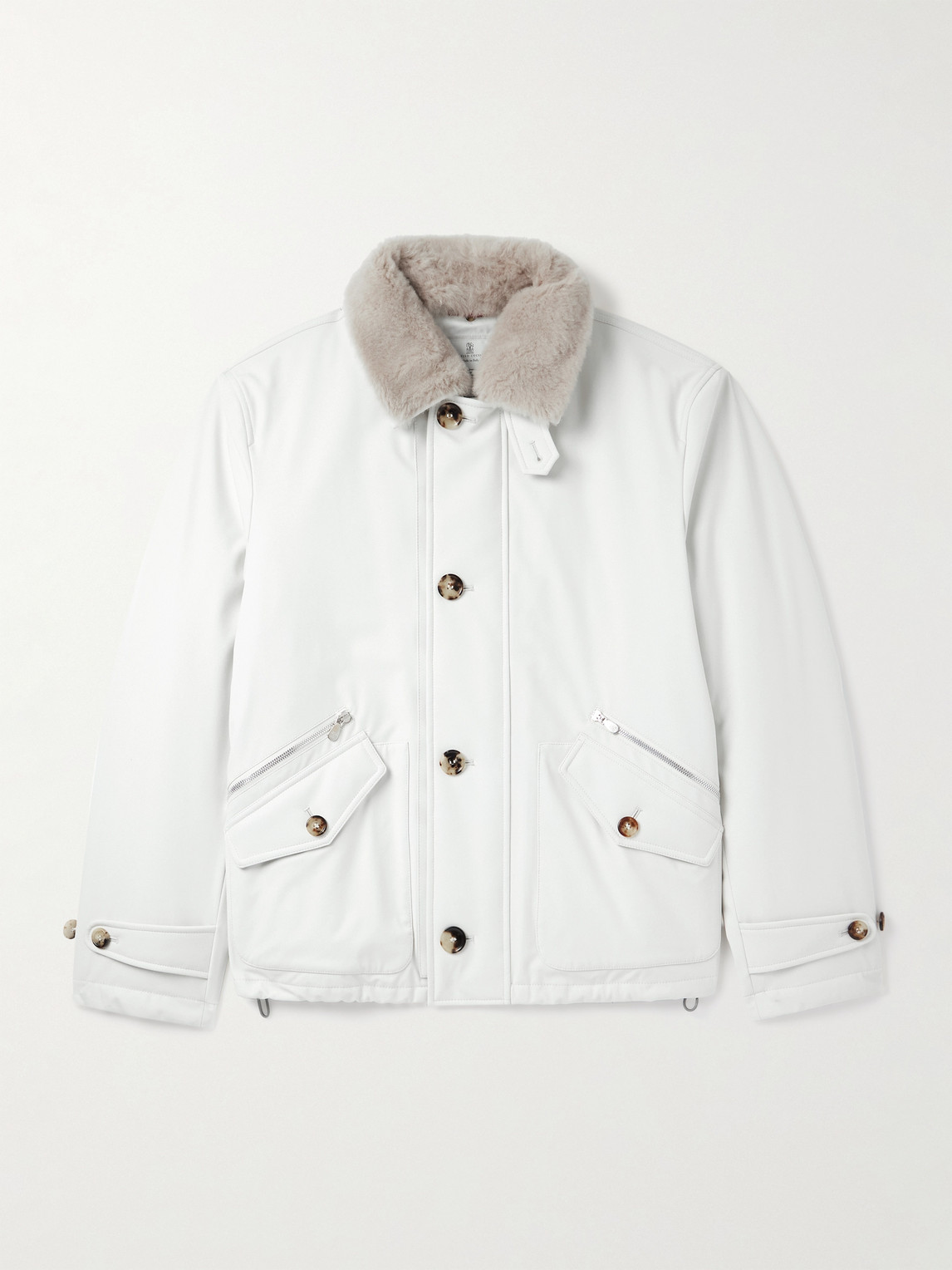 Brunello Cucinelli Shearling-Trimmed Shell Jacket - Men