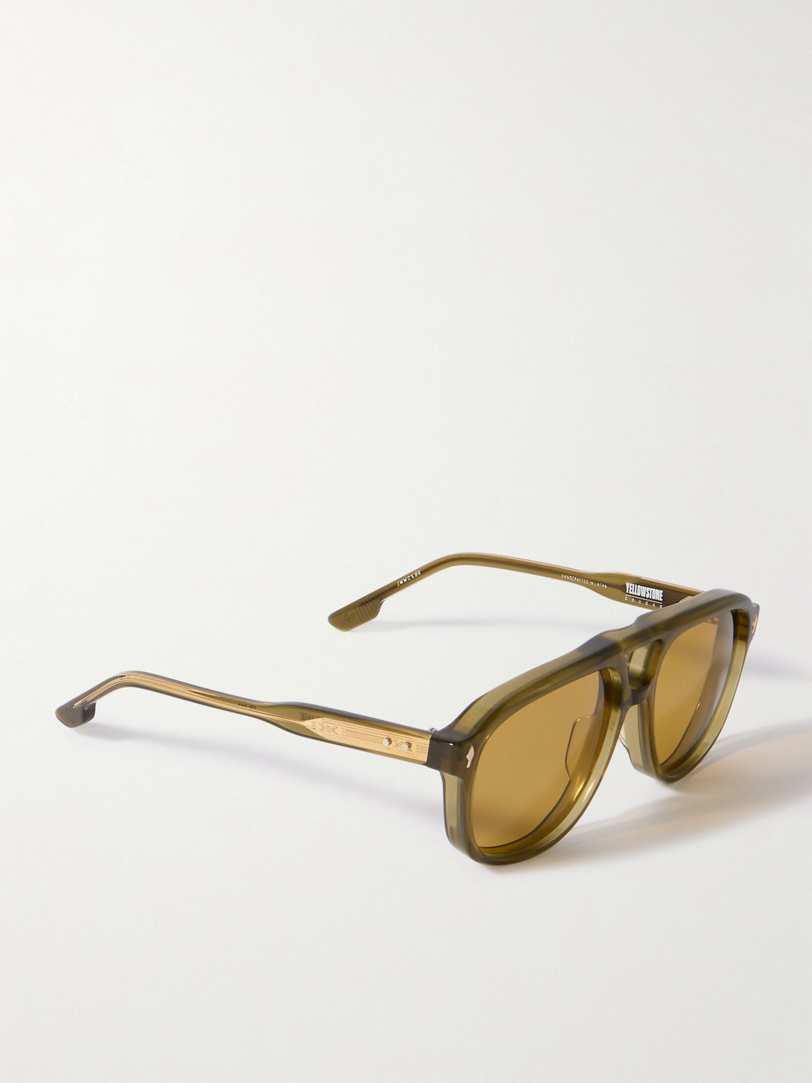 Jacques Marie Mage Yellowstone Vi Cougar Aviator-style Acetate Sunglasses In Brown