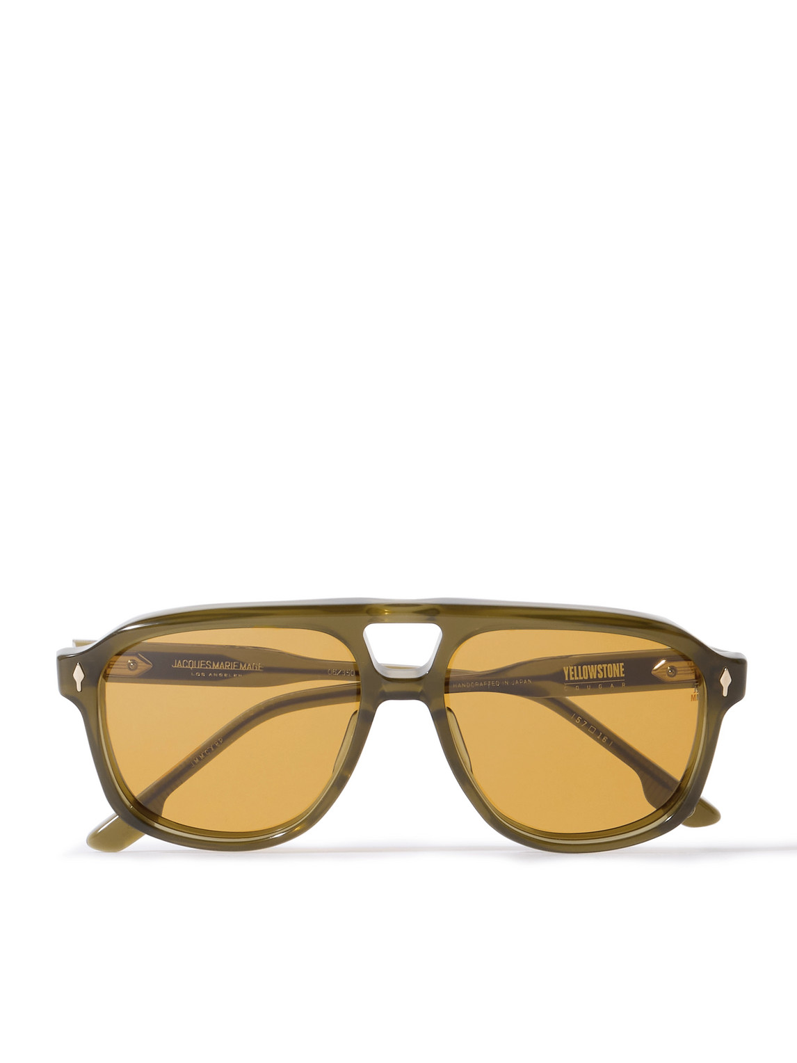 Jacques Marie Mage Yellowstone Vi Cougar Aviator-style Acetate Sunglasses In Brown
