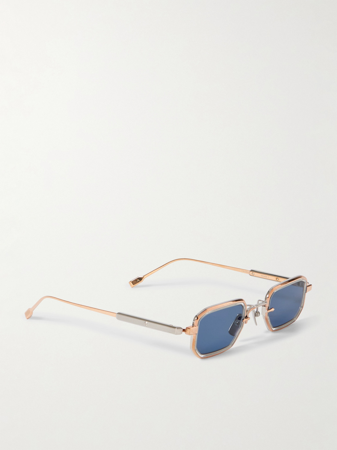 Sato Deneb-t Square-frame Gold-tone Titanium Sunglasses In Pink