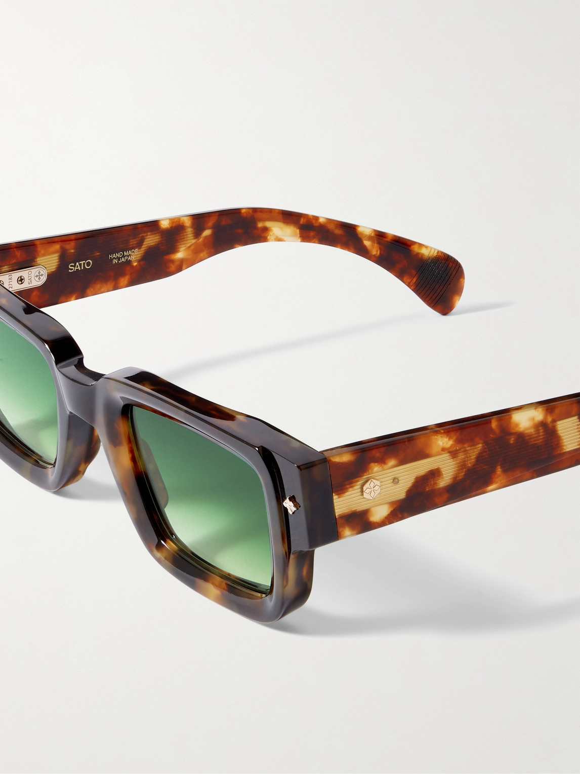 Sato - Cervantes Square-frame Tortoiseshell Acetate Sunglasses - Men - Tortoiseshell 