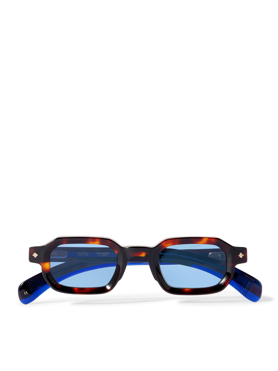 Sato Vega Ad-1 Square-frame Tortoiseshell Acetate Sunglasses In Blue