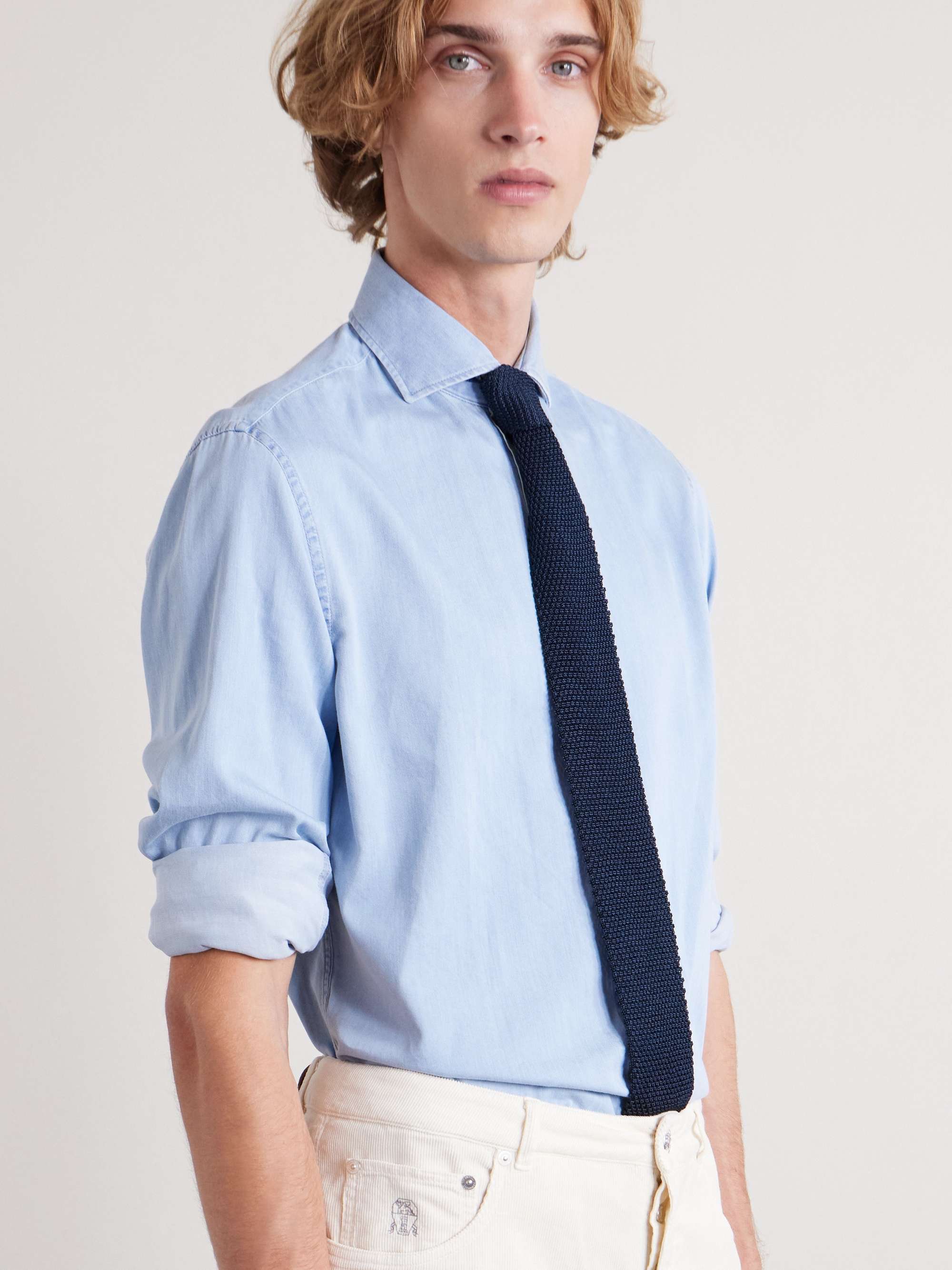 BRUNELLO CUCINELLI Knitted Silk Tie