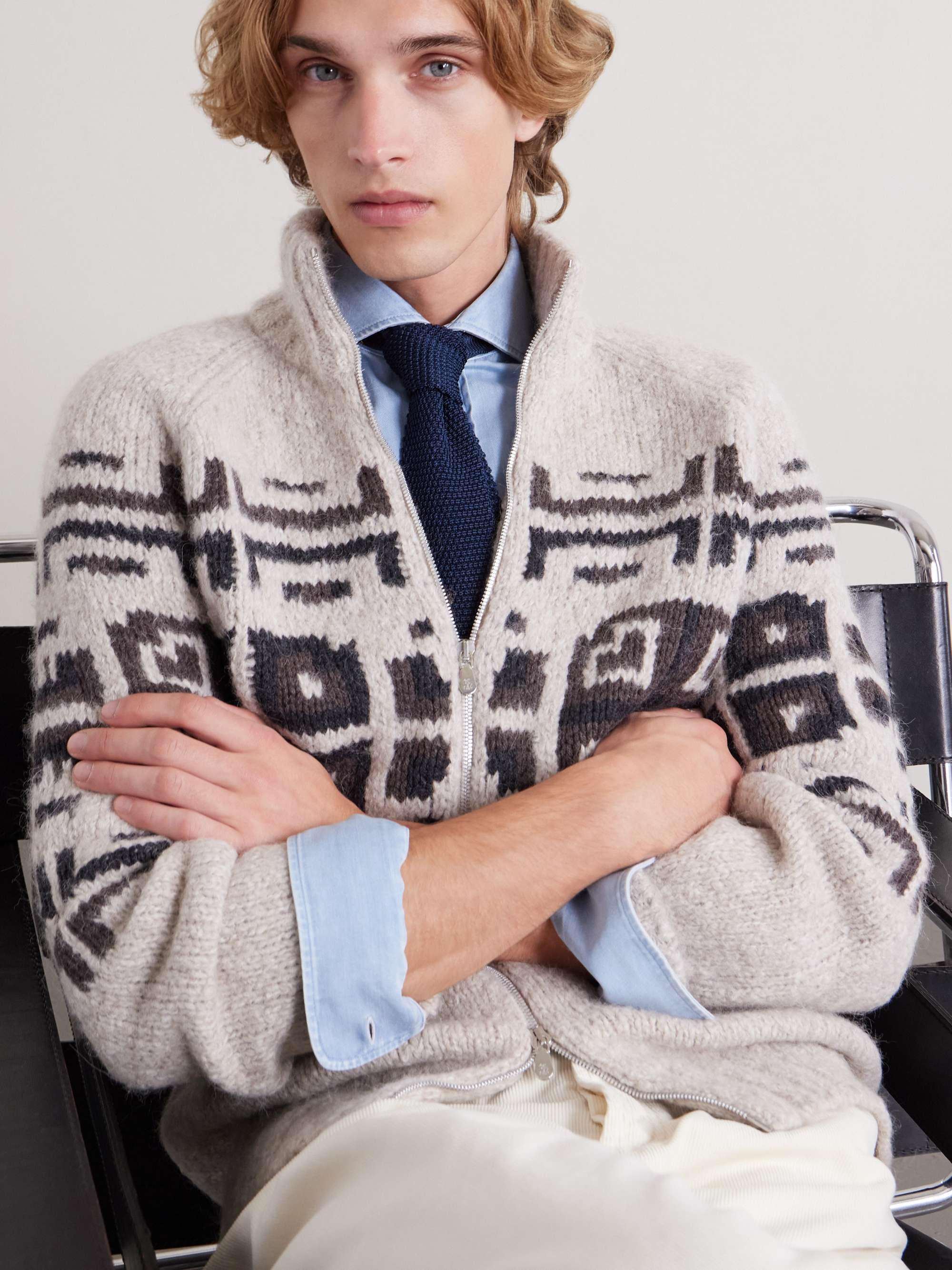 BRUNELLO CUCINELLI Knitted Silk Tie