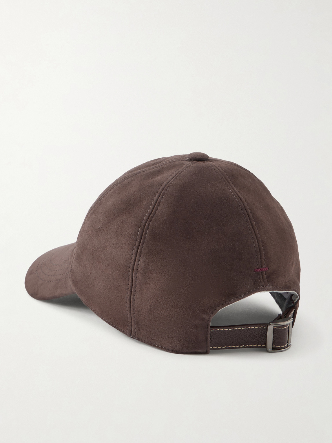  Brunello Cucinelli - Logo-embroidered Suede Cap - Men - Brown - S 
