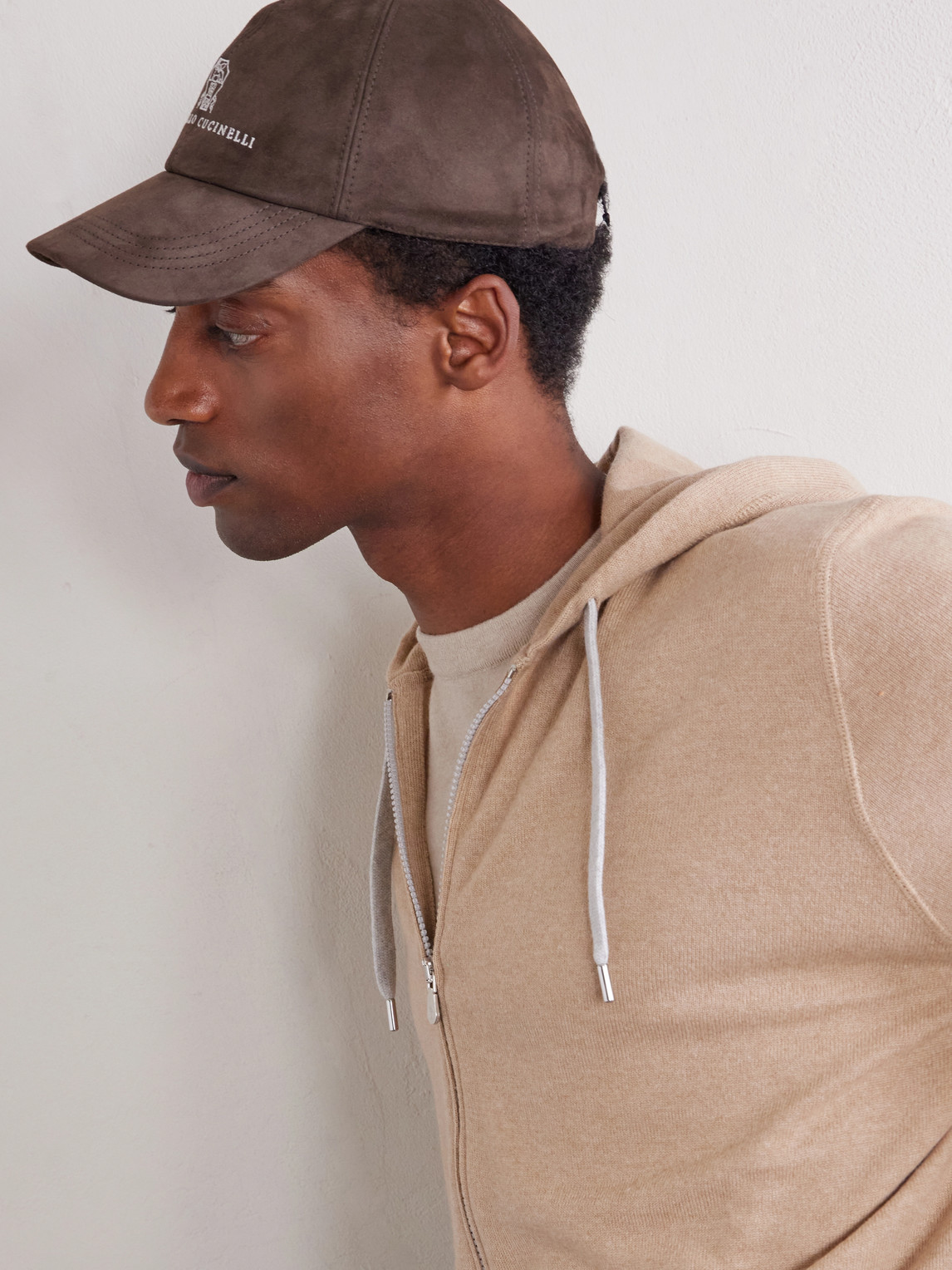  Brunello Cucinelli - Logo-embroidered Suede Cap - Men - Brown - S 