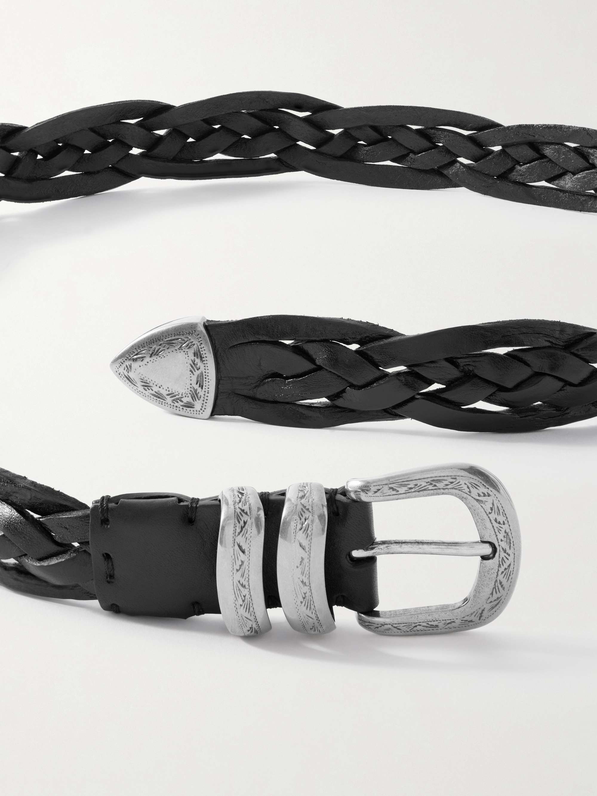 BRUNELLO CUCINELLI 3cm Woven Leather Belt